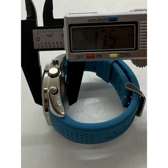 Quiksilver Chronograph Watch The Fifty 50 Multi Dial Silver Tone Case Turquoise - Picture 6 of 6